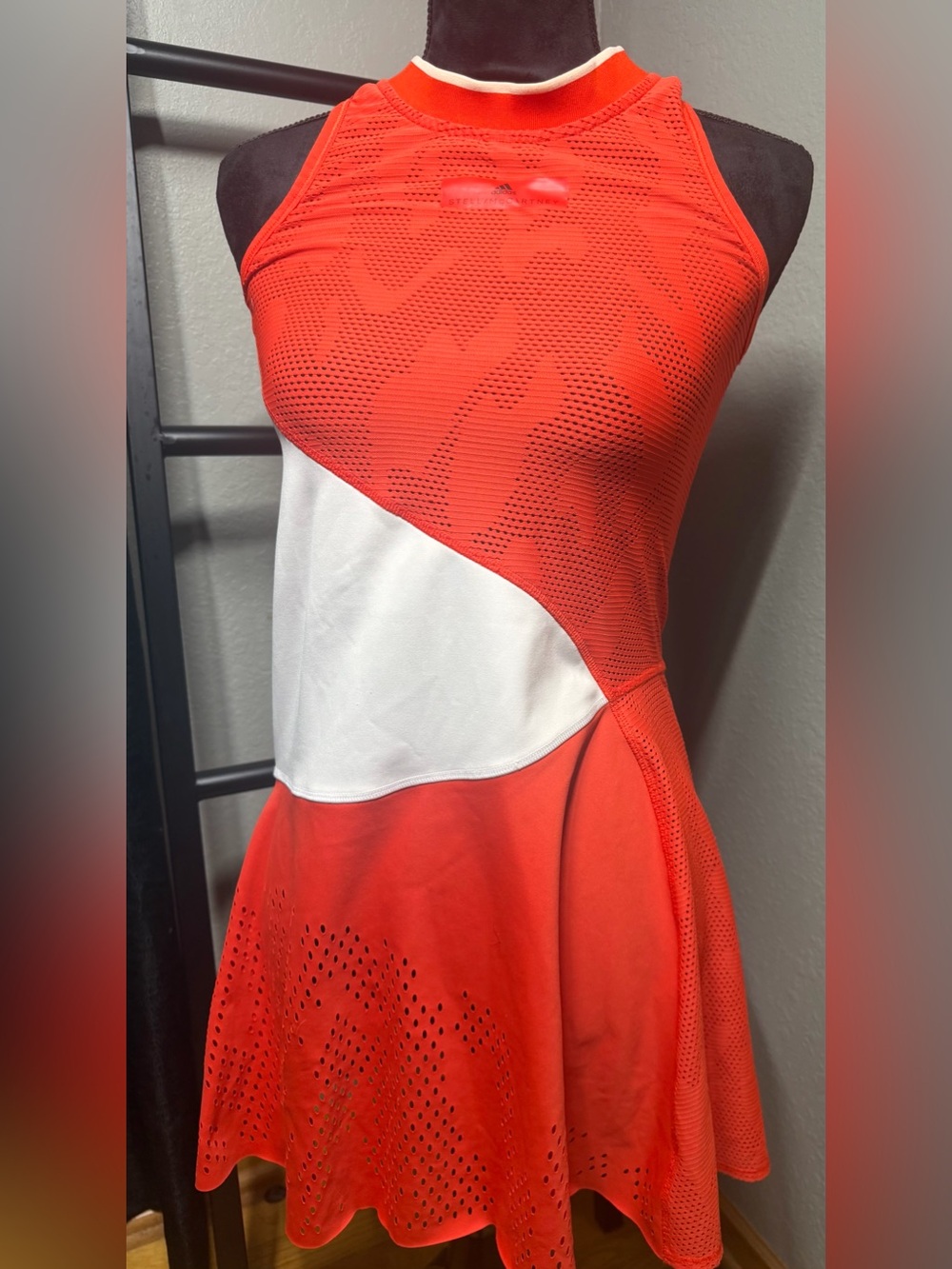 Adidas x Stella McCartney tennis dress Orange and White  Fit-and-Flare Dress